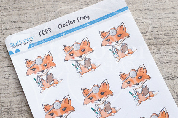 Doctor Foxy functional planner stickers