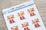 Foxy got sick functional planner stickers
