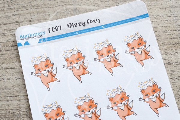 Dizzy Foxy functional planner stickers