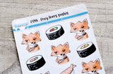 Foxy loves sushis functional planner stickers