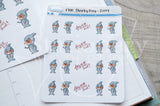 Sharky Foxy functional planner stickers