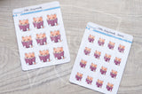 Foxy reads functional planner stickers