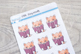 Foxy reads functional planner stickers