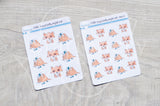 Foxy's kitty's night out functional planner stickers
