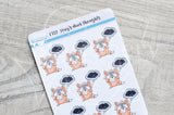 Foxy's dark thoughts functional planner stickers