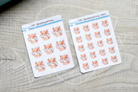 Sparkling hot Foxy functional planner stickers