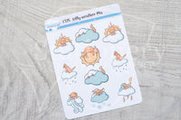 Foxy's kitty weather functional planner stickers