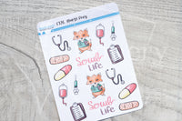 Nurse Foxy functional planner stickers