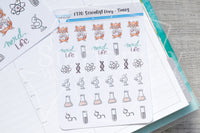 Scientist Foxy functional planner stickers