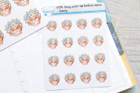 Foxy woke up before noon functional planner stickers