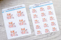 Foxy got out of her PJ's functional planner stickers