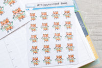Foxy exercised functional planner stickers