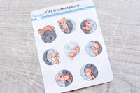 Foxy moon phases functional planner stickers