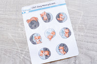 Foxy moon phases functional planner stickers