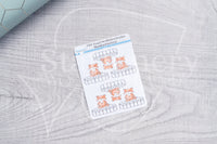 Foxy's meditation tracker functional planner stickers