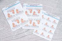Foxy's workout tracker functional planner stickers