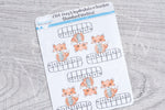 Foxy's hydratation tracker functional planner stickers