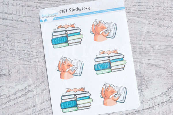 Study Foxy functional planner stickers