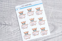 COVID Kitty functional planner stickers