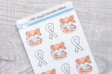 Foxy's colorable ribbon functional planner stickers