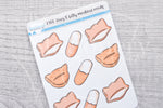 Foxy's & Kitty medical functional planner stickers - Meds