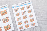 Foxy's & Kitty medical functional planner stickers - Pump