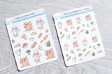 Foxy's & Kitty meal functional planner stickers