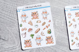 Foxy's & Kitty meal functional planner stickers