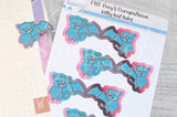 Carapathian Foxy, Kitty bat vinyl tabs - functional planner stickers