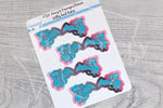 Carapathian Foxy, Kitty bat vinyl tabs - functional planner stickers
