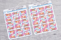 Foxy and Kitty vinyl monthly tabs - functional planner stickers - Foxy's Sassy End of the Year