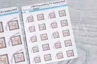 Foxy waiting for happy mail functional planner stickers