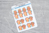 Kitty vinyl paw tabs - functional planner stickers - Foxy's Sassy End of the Year