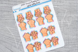 Kitty vinyl paw tabs - functional planner stickers - Foxy's Sassy End of the Year