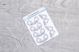 Angel Kitty wings tabs - functional planner stickers