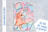 Foxy's planner love clear laminated folder - Hobonichi weeks, original A6, cousin A5, B6 and quarter size planner pocket