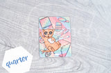 Kitty's planner love clear laminated folder - Hobonichi weeks, original A6, cousin A5, B6 and quarter size planner pocket