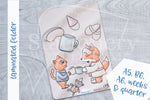Foxy's PJ de soirée clear laminated folder - Hobonichi weeks, original A6, cousin A5, B6 and quarter size planner pocket