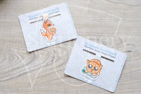 Foxy's kitty magnetic bookmark, Foxy ginger cat bookmark