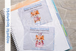 Foxy's ugly sweater magnetic bookmark, Foxy winter bookmark
