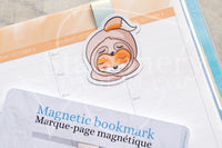Slothy Foxy magnetic bookmark, Foxy sloth onesie bookmark