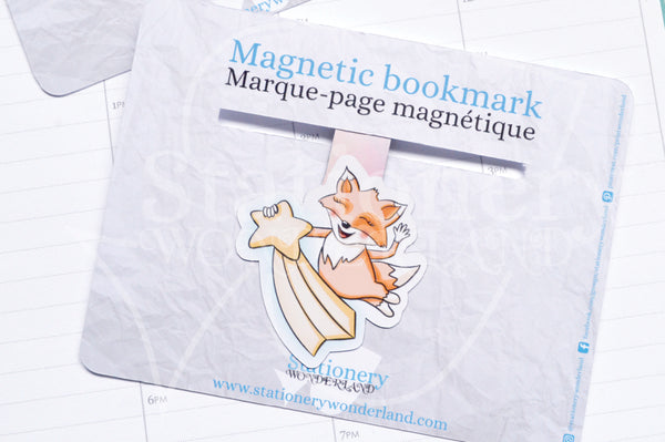 Foxy makes a wish magnetic bookmark, Foxy stars bookmark