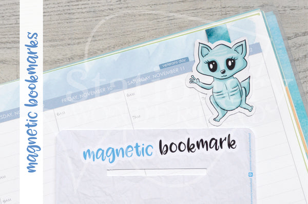 UFoxy magnetic bookmark, alien Foxy bookmark