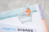 Foxy's spa magnetic bookmark, self care Foxy bookmark