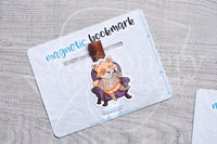Foxy's cozy cabin magnetic bookmark, Foxy rustic bookmark