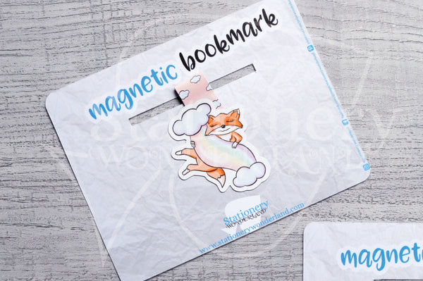 Foxy's rainbows magnetic bookmark, rainbow Foxy bookmark
