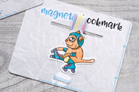 Keep rollin'  Foxy magnetic bookmark, roller skate Foxy bookmark
