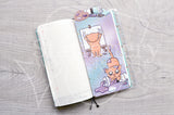 Foxy's crafting kitty pencilboard - Paint - Hobonichi weeks, original and cousin