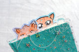 Peeking Foxy pencilboard - Hobonichi weeks, original and cousin