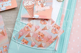 Salty Foxy, Foxy gets an ice cream hand-drawn journaling cards for memory planners 3x4"